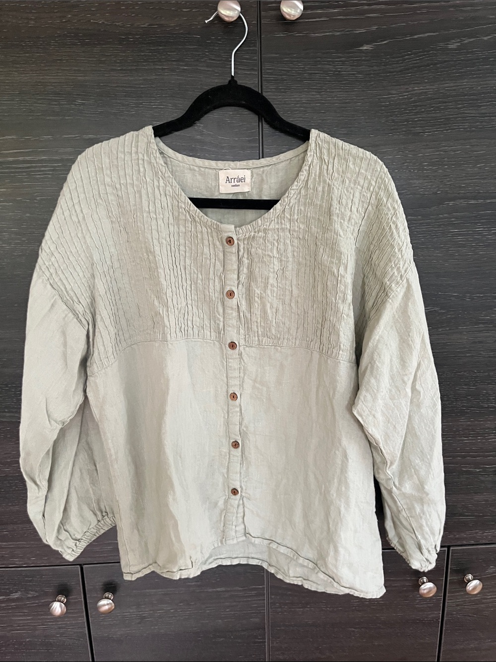 Arraie Linen pale Green Top